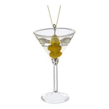 Shop CANVAS Merry Mingle Collection Glass Martini with Olives Drink Christmas Ornament, 4.7-in and more