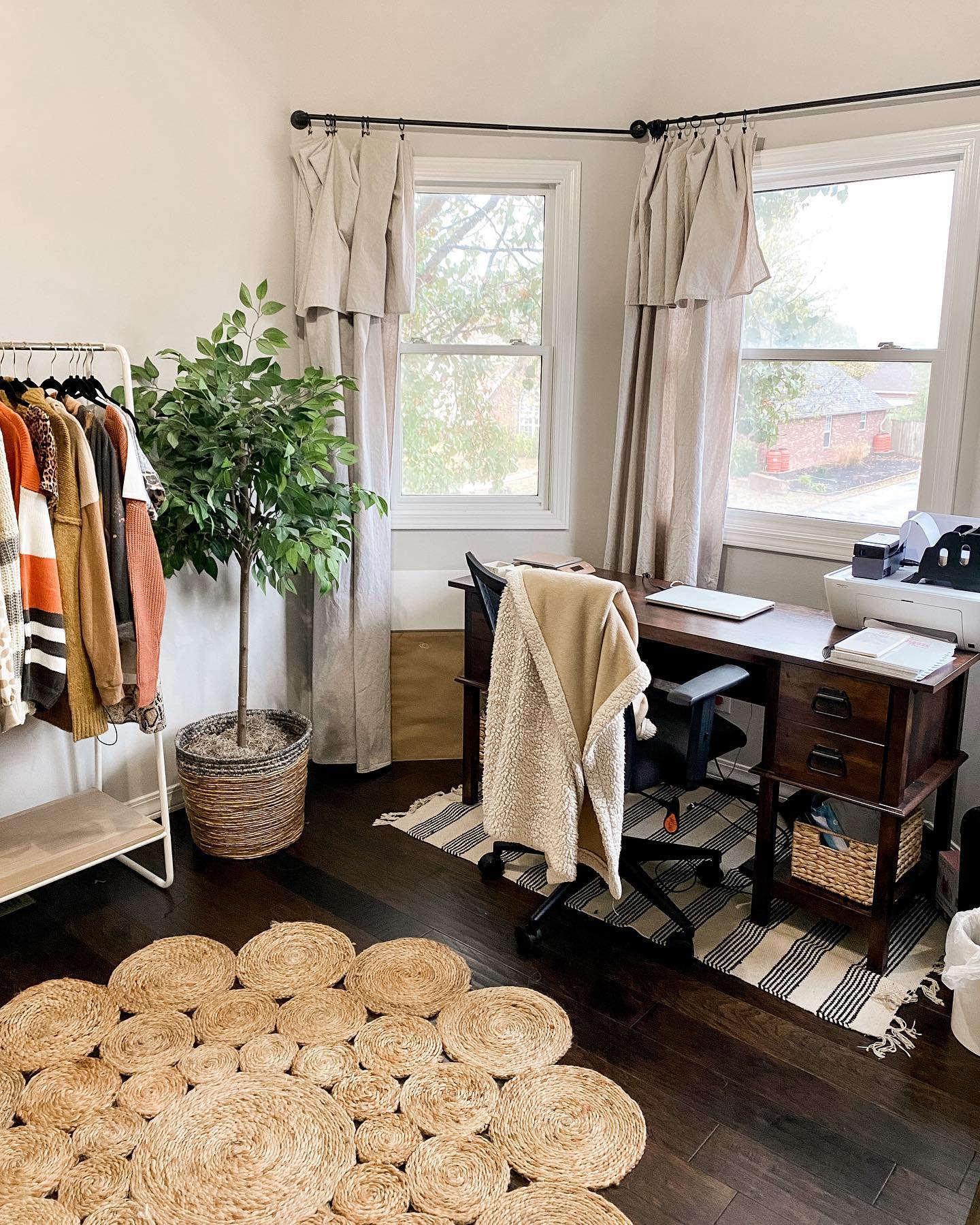Organized multi functional workspace Instagram Post