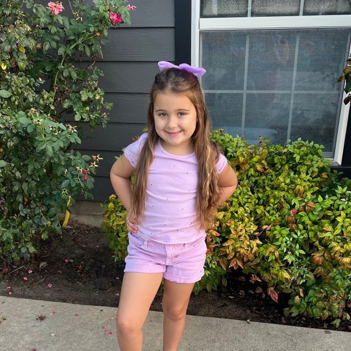user image by @welldressedniki, Girls' Short Sleeve Fitted Embellished T-Shirt - Cat & Jack™