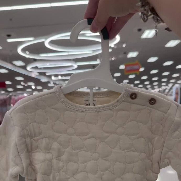 user image by @trendyminifinds, Carter's Just One You® Baby Girls' 2pc Quilted Floral Top & Pants Set - Cream