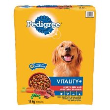Shop Pedigree Vitality+ Beef and Vegetable Flavour Adult Dry Dog Food, 14-kg and more