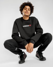 Shop Linear Crew Sweatshirt - Only at JD Australia - Black and more