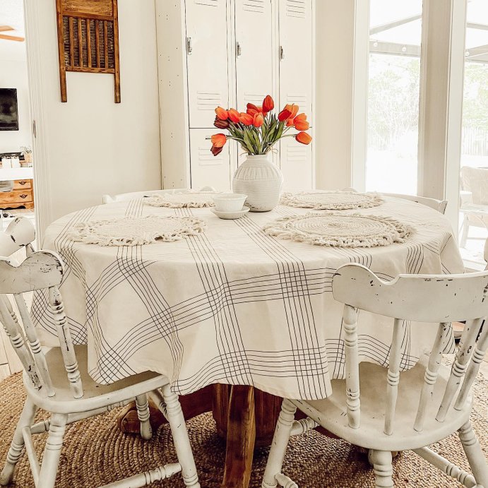 user image by @ourwildleafranch, Cotton Open Plaid Tablecloth Black - Threshold™