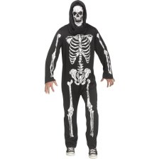Shop Skeleton Phantom Jumpsuit Halloween Costume with M and more