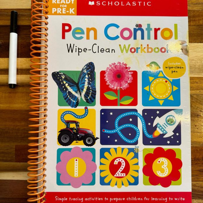 user image by @carolsellswaco, Wipe Clean Workbooks - Pen Control (Scholastic Early Learners) - (Hardcover)