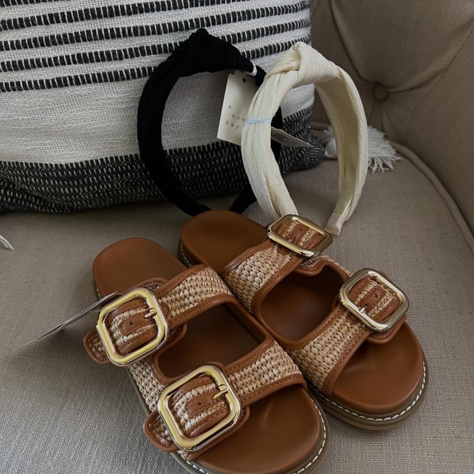 user image by @emilylikestoshop, Women&#39;s Collin Double Buckle Footbed Sandals - Universal Thread&#8482;