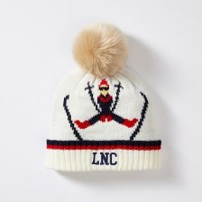 Shop Jumping Skier Pom Pom Hat, Ivory and more