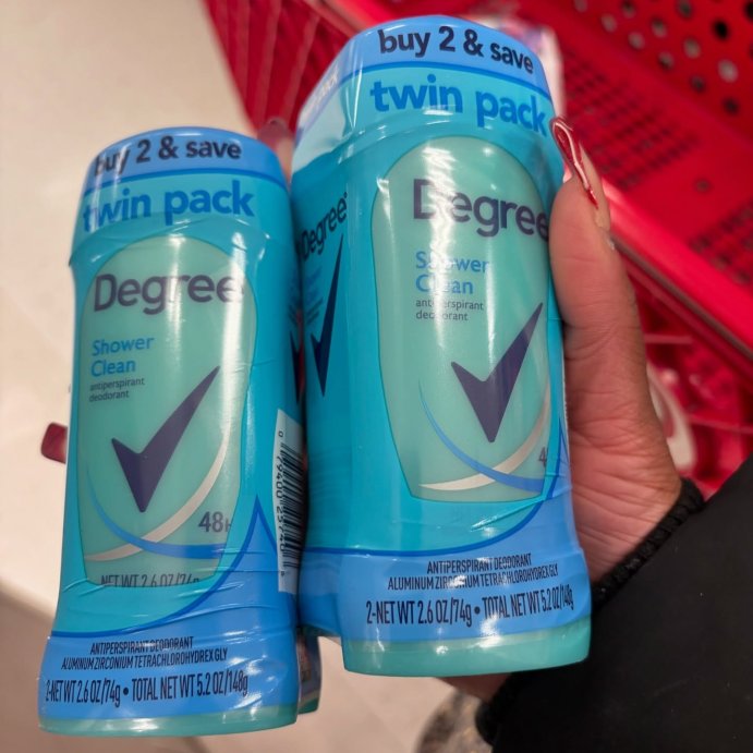 user image by @selfcarexpuffs, Degree Shower Clean 48-Hour Solid Antiperspirant &#38; Deodorant - 2.6oz/2ct