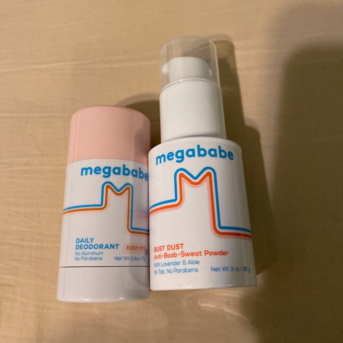 user image by Miriam , Megababe Bust Dust Anti-Boob-Sweat Spray - 3oz
