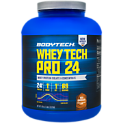 Shop BodyTech Whey Tech Pro 24 Whey Protein Isolate & Concentrate Powder - Rich Chocolate (5 Lbs. / 71 Servings) and more