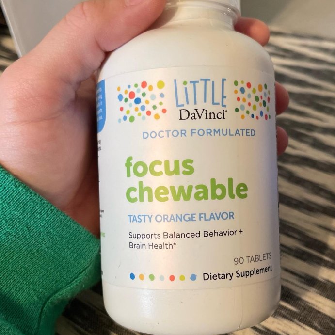 user image by @sharonbowlby, DaVinci Labs Focus Chewable - Supplement to Support Behavior, Brain Health, and Immune Health for Kids* - Orange Flavor -Sugar Free - 90 Tablets
