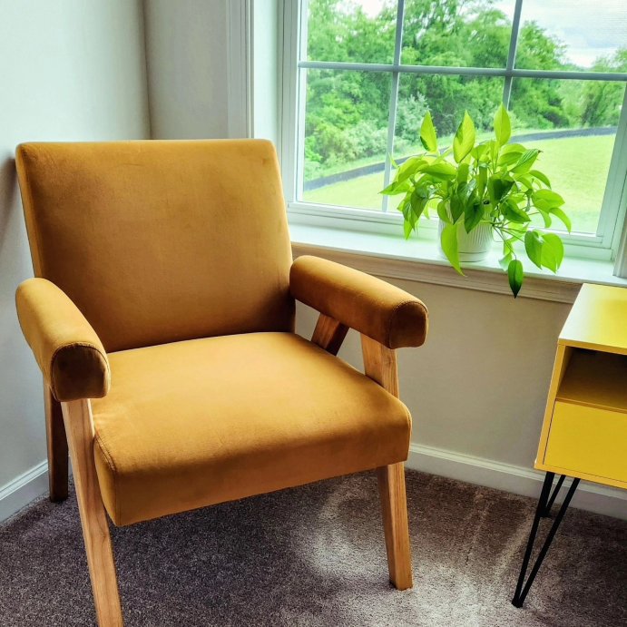 user image by @emilystrubert, Woven Upholstered Arm Accent Chair - Threshold™