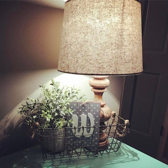 user image by @chicmama3, Textured Trim Lamp Shade Cream - Threshold&#153;