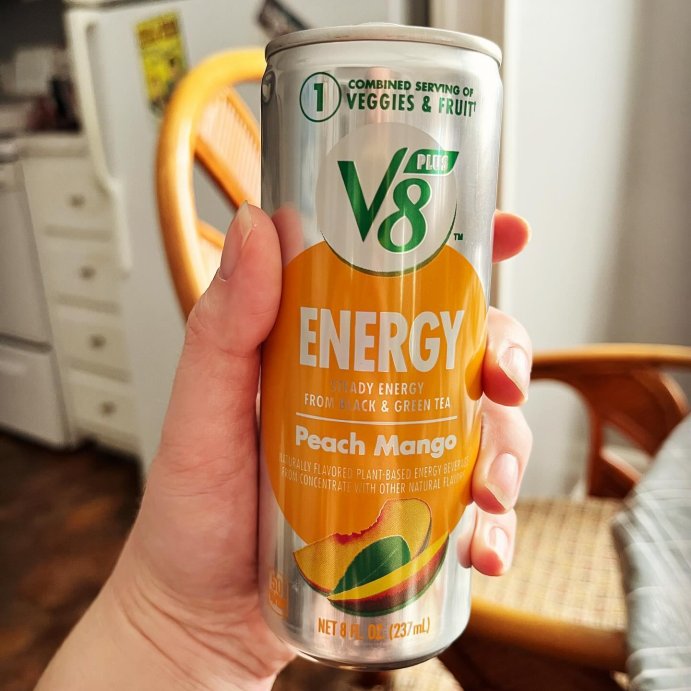 user image by @blufftonyarngirl, V8 +Energy Peach Mango Juice Drink - 24pk/8 fl oz Cans