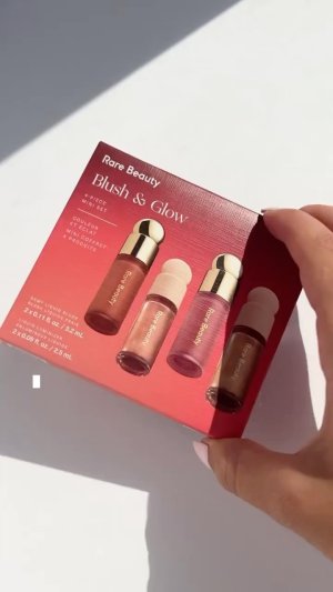 @spacenk’s instagram video of Rare Beauty Blush & Glow 4-Piece Mini Set | Space NK