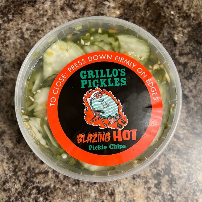 user image by @laceyrs87, Grillo&#39;s Pickles Blazing Hot Dill Chips - 16 fl oz