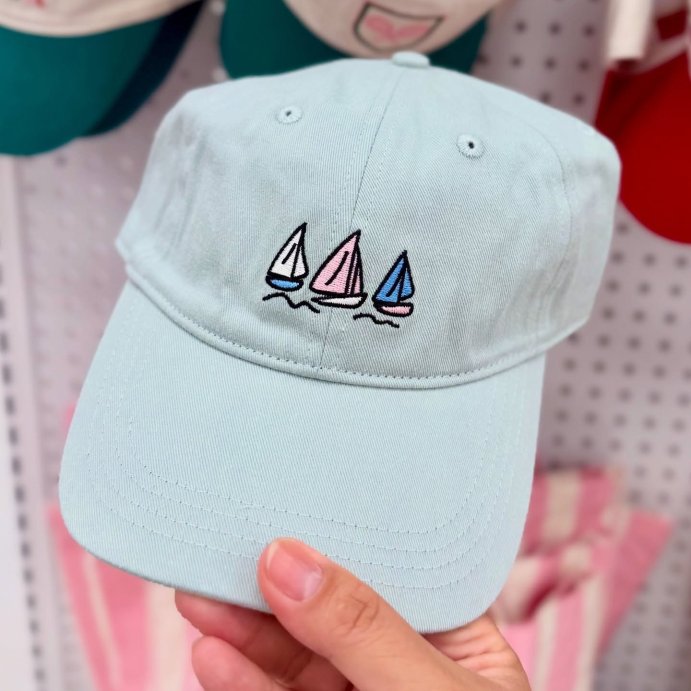 user image by @katattarget, Sail Boats Hat - Frasier Sterling Mint: Adjustable Cotton Baseball Cap, One Size