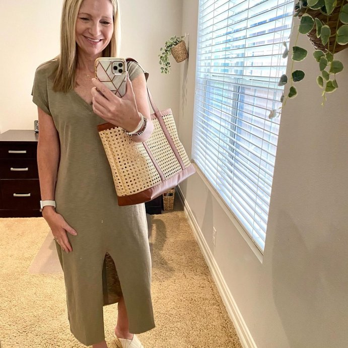 user image by @ocinspiredlife, Women's Short Sleeve Midi T-Shirt Dress - Universal Thread™