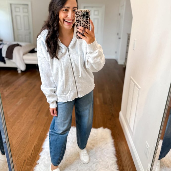 user image by @msnafashion, Women's Merrow Edge Hooded Zip-Up Sweatshirt - Wild Fable™