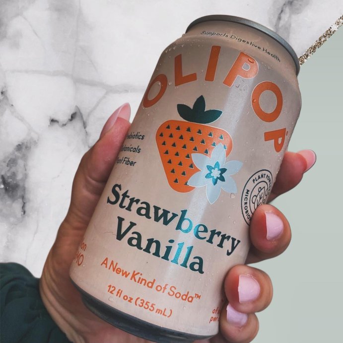 user image by @thiccintrovert, OLIPOP Strawberry Vanilla Prebiotic Soda - 12 fl oz Can
