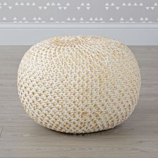 Shop Knit Gold Pouf and more