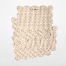 Shop Scalloped Block Print Placemats, Set of 4, Desert Flower and more Shop Scalloped Block Print Placemats, Set of 4, Desert Flower and more