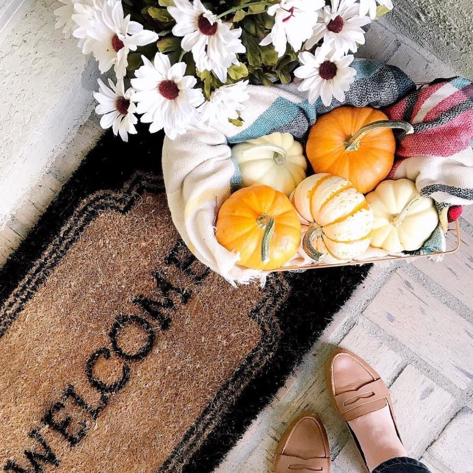 user image by @rechaelroe, 1&#39;10&#34;x3&#39;11&#34; Welcome Estate Doormat - Threshold&#8482;: Outdoor Coir Door Mat, Medium Pile, Black, Rectangle, Shake Clean