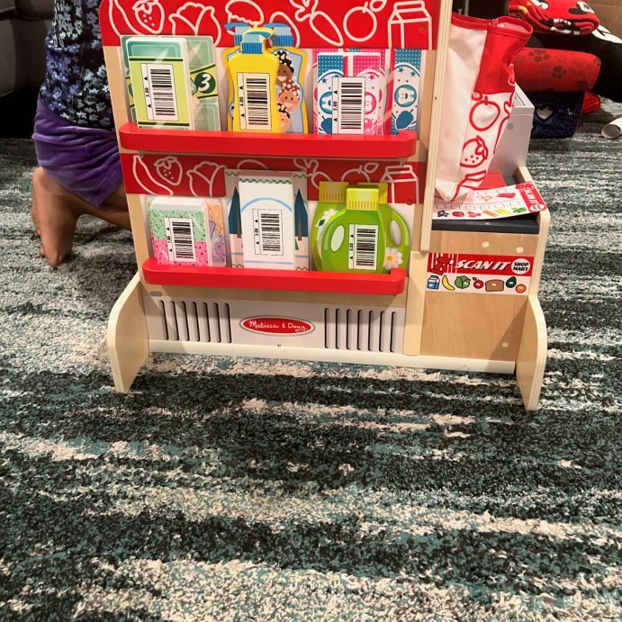 user image by @mrscheapskate, Melissa &#38; Doug Wooden Scan It! Shop Mart Play Set With Electronic Scanner And Wooden Play Food To Scan: Toy Kitchen with Creative Accessories