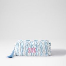Shop Block Print Travel Pouch, Small, Sky Blue and more