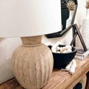 Pottery Barn【小サイズ53cm】Anders Terra Cottaテーブルランプ Anders Tall Terra Cotta Table Lamp (31