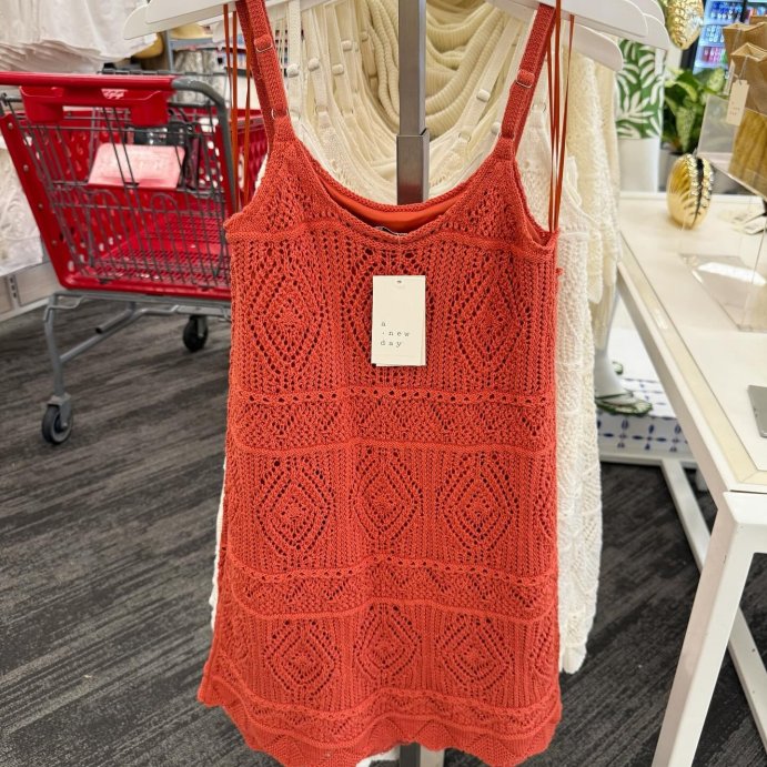 user image by @targetkiddos, Women's Mini Crochet Shift Dress - A New Day™