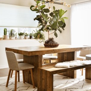 Emmerson Reclaimed Wood Dining Bench 58