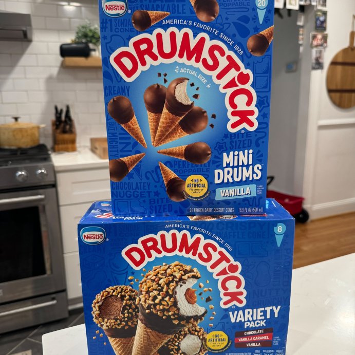 user image by daddioskitchen, Nestle Drumstick Mini Drums Frozen Sundae Cones Vanilla - 16.9 fl oz/20ct