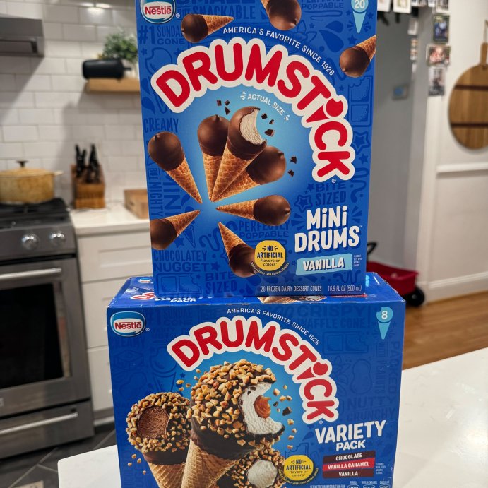 user image by daddioskitchen, Nestle Drumstick Mini Drums Frozen Sundae Cones Vanilla - 20ct