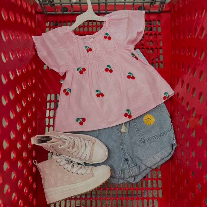 user image by @targetbayareafinds, Girls&#39; High-Rise Pull-On Denim Utility Shorts - Cat &#38; Jack&#8482;