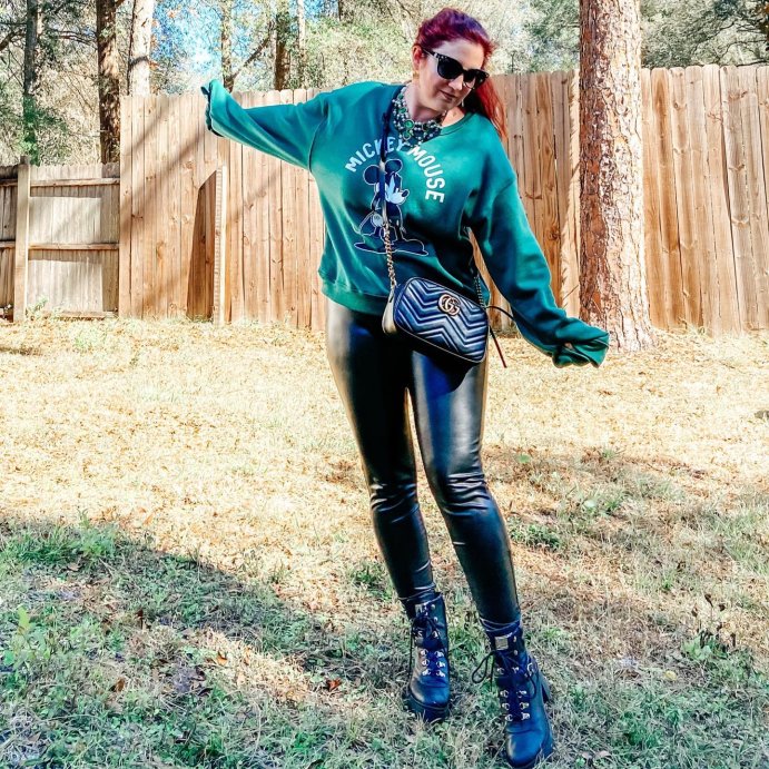 user image by @glamorouslysteph_, Women's High Waisted Faux Leather Leggings - A New Day™