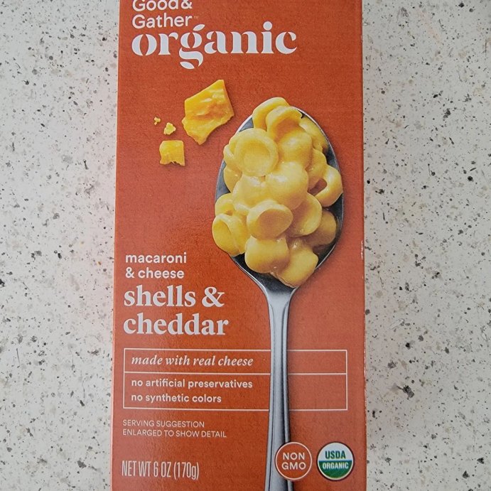 user image by @alannasplate, Organic Shells &#38; Cheddar Macaroni and Cheese - 6oz - Good &#38; Gather&#8482;
