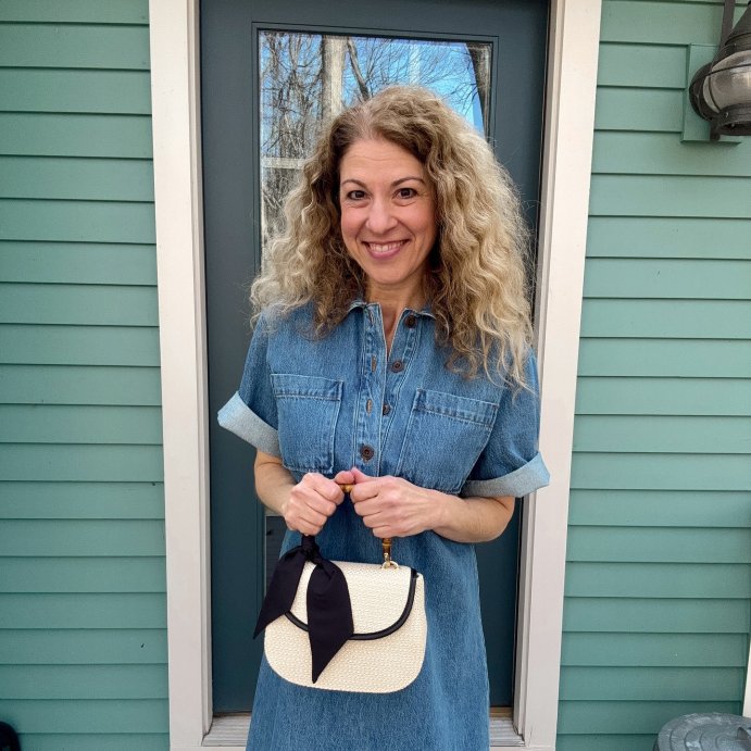 user image by @flirtingwith_50, Women's Denim Mini Shirtdress - Future Collective Medium Wash