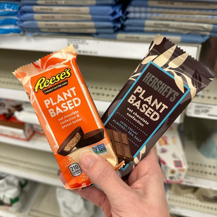 user image by @justaveganandhercats, Reese&#39;s Plant Based Oat Chocolate Confection Peanut Butter Cups Candy - 1.4oz