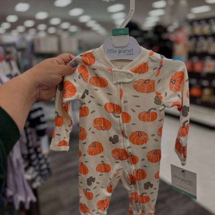 user image by @targetwithshayna, Little Planet By Carter&#39;s Organic Baby Pumpkins Sleep N&#39; Play - White