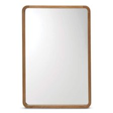 Shop CANVAS Springside Pearwood Rectangular Wall Mirror, Brown, 24 x 36-in and more