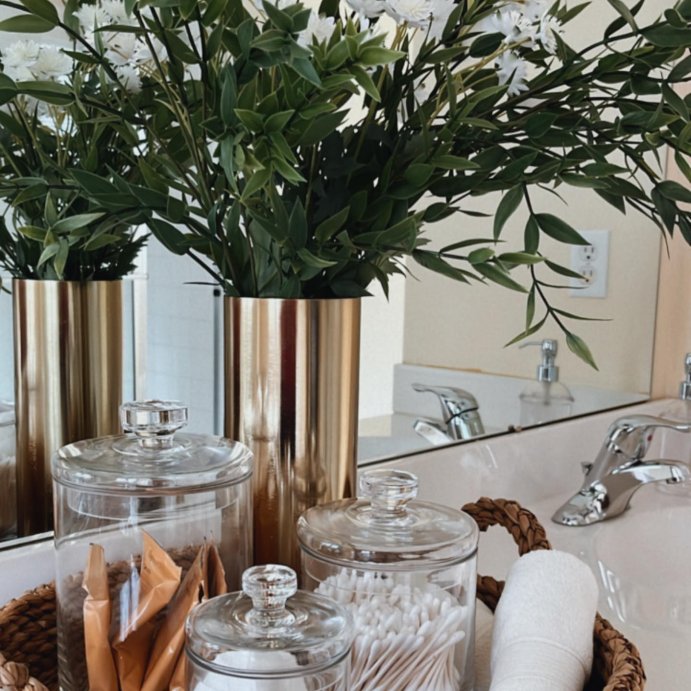 user image by @shop_lemonsandlipstick_, Tall Brass Vase - Threshold&#8482;: Iron Cylinder Bud Vase for Tabletop, Spot Clean, Watertight, 11&#34; Height