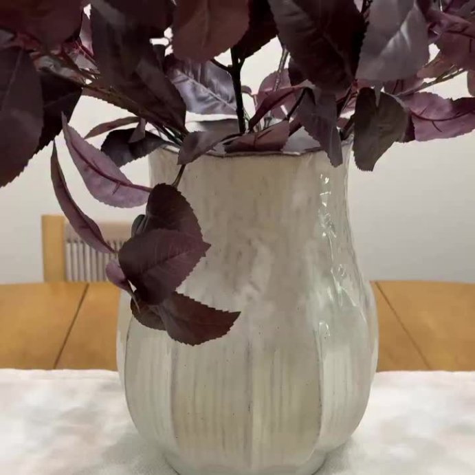 user image by @ashley_forshey, 12&#34; Pleated Ceramic Vase Sour Cream - Hearth &#38; Hand&#8482; with Magnolia