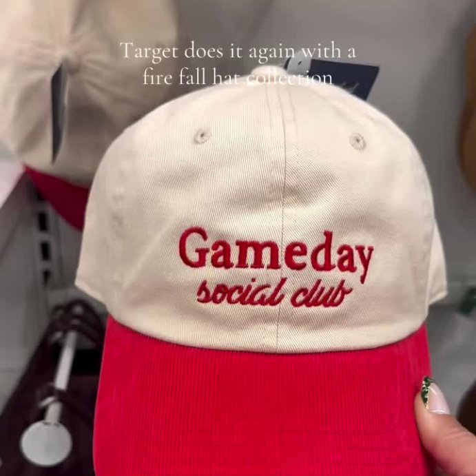 user image by @dana.tenbrinke, Gameday Social Club Two-Toned Baseball Hat - Universal Thread&#8482; Beige/Red