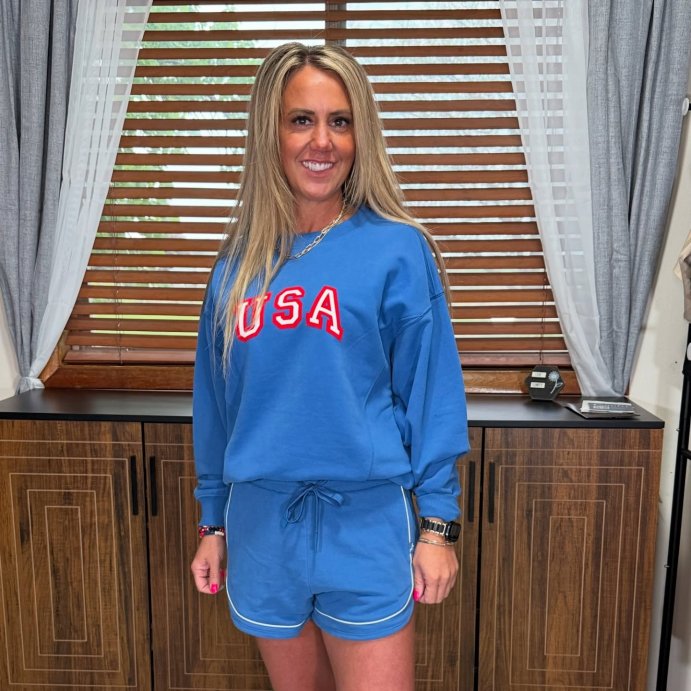 user image by @shoppin.rebel, Women's 4th of July Graphic French Terry Oversized Crewneck Sweatshirt - JoyLab™