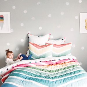 Poterie grange PB adolescent enfants chevron zig zag sham