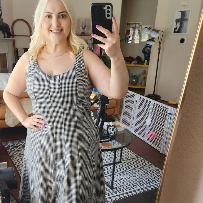 user image by @arteagatheresa90, Women's Corset Midi A-Line Dress - A New Day™