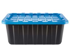 Shop Mastercraft Heavy Duty Stackable Storage Box with Lid, 70-L, Black/Blue and more